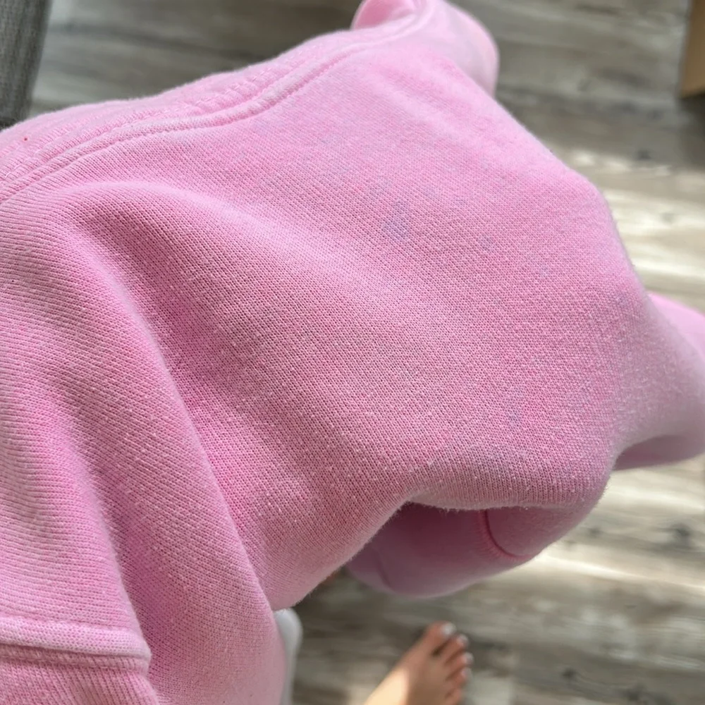 Aviator nation pink hoodie sweatshirt zip pocket - Picture 13 of 16